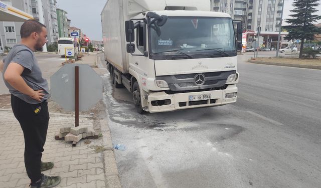 TIR’da çıkan yangın büyümeden söndürüldü