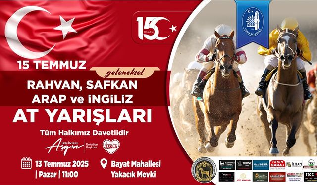 Geleneksel at yarışları heyecanı 13 Temmuz’da