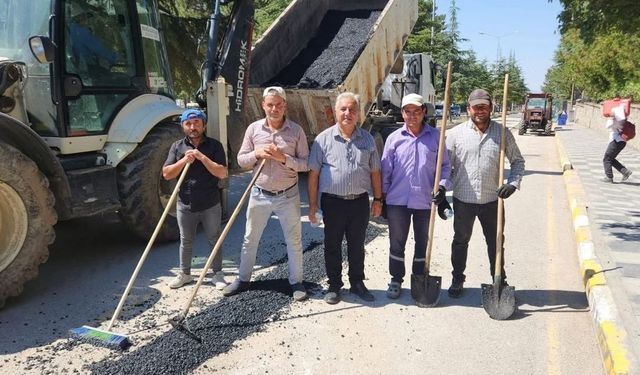 Boğazkale’de bozulan  yollara asfalt çalışması