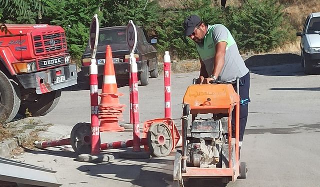 Sungurlu Küçük Sanayi  Sitesi’nde doğalgaz kazısı