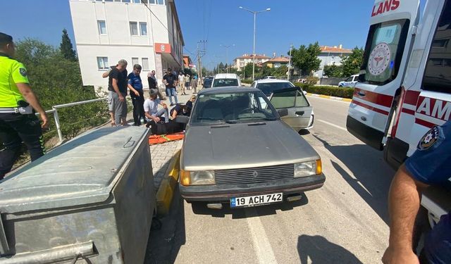 Çorum'da trafik kazasında 1 kişi yaralandı