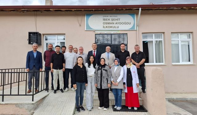 Çağlar’dan Mecitözü’nde okul ziyareti