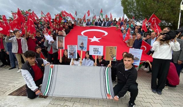 Osmancık’ta Gazze  için destek yürüyüşü