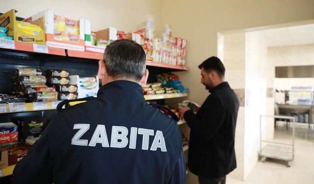 Zabıta ekiplerinden okul  kantinlerine denetim