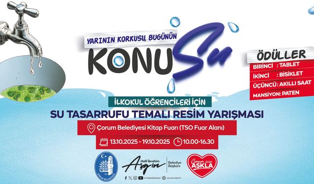 Çocuklar “su tasarrufu”  konulu resimlerle yarışacak