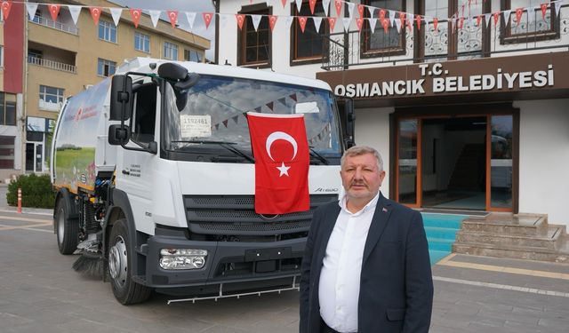 Osmancık’a yeni  çöp süpürme aracı