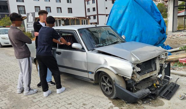 “Dur” ihtarına uymayarak  kaçan sürücü kaza yaptı