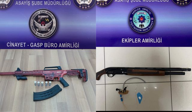 Asayiş operasyonlarında  çok sayıda silah ele geçirildi