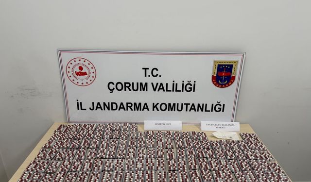 Çorum’da 3 bin 895 adet uyuşturucu hap ele geçirildi
