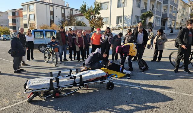 Çorum'da bisiklet kazası 2 öğrenci yaralandı