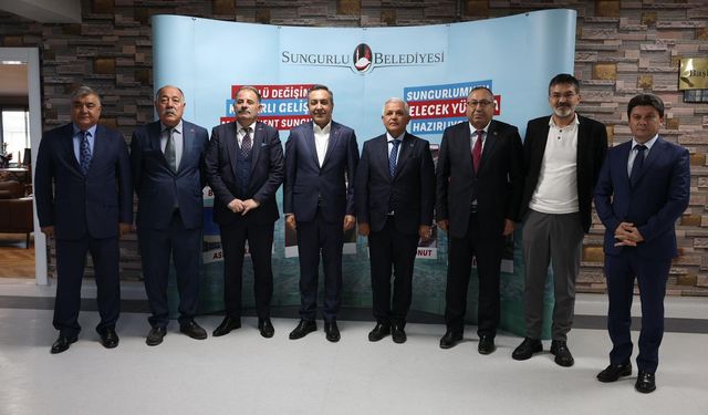 Veli Gündüz Şahin’den  Başkan Dere’ye ziyaret