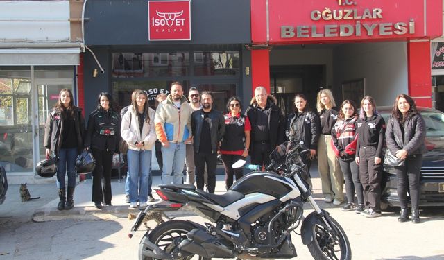 Kadın motorcular Oğuzlar’da