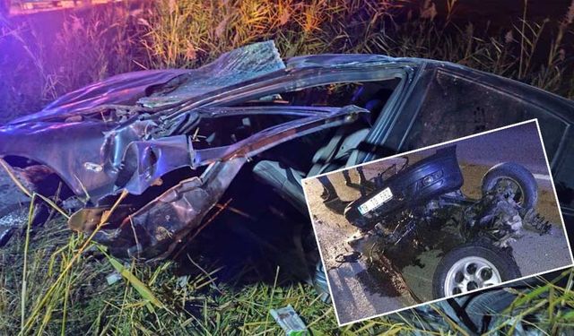 Takla atan otomobil hurdaya döndü: 1 yaralı