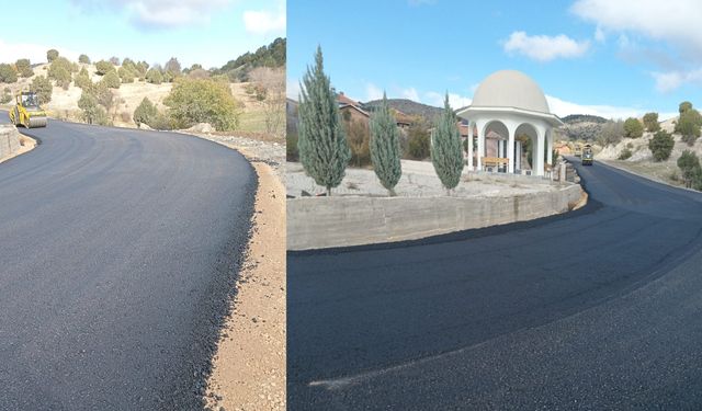 Akören yolu asfaltlandı