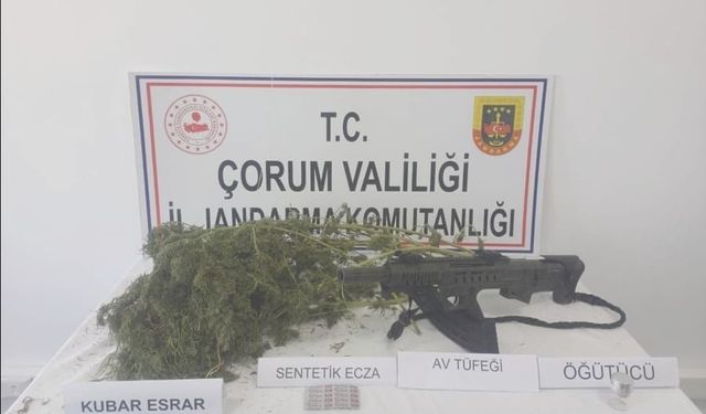 Çorum'da jandarmadan uyuşturucu operasyonu