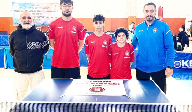 Çorum Belediye ve Arenaspor’un raketleri 2.etabı zirvede tamamladı