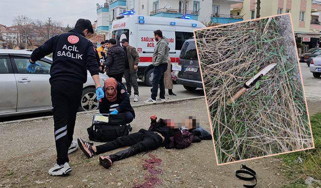 Şakalaşırken bıçağın üzerine düştü