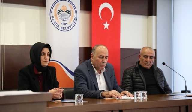 Alaca Belediye Meclisi  yılın ilk toplantısını yaptı
