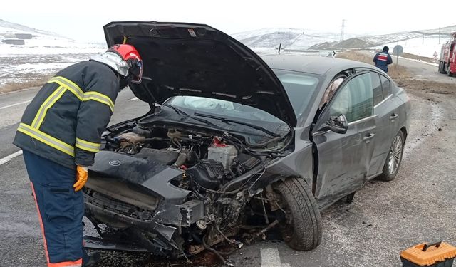 Yol kenarındaki toprak zemine çarptı