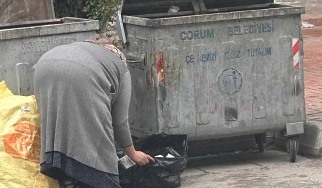 Yurdum insanı muhtaç olmuş çöpten topladığına…