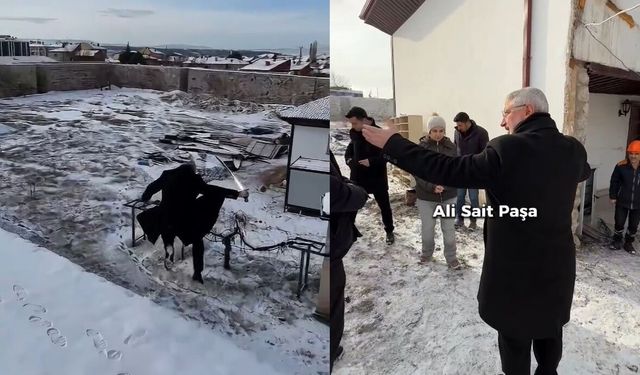 Başkan Aşgın Kale'ye çıktı, uçtu, kaçtı, kılıç salladı