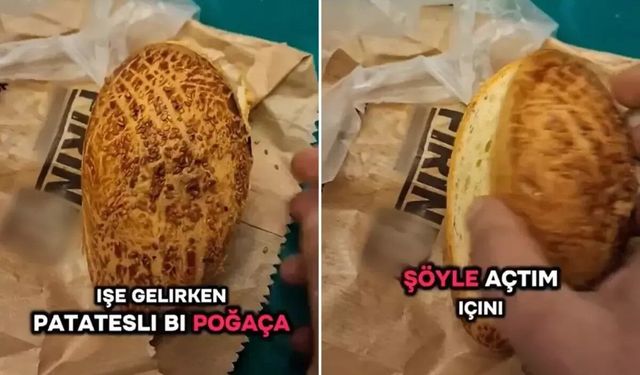 Aldığı poğaçanın içini açan vatandaş isyan etti