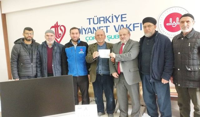 Cami cemaati ve imamdan Filistin’e 173 bin lira bağış