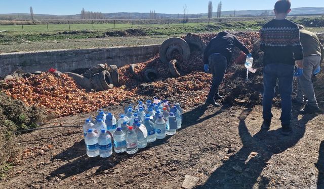 180 litre kaçak  alkol imha edildi