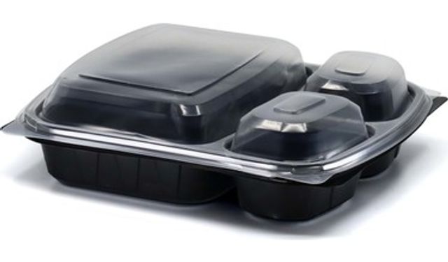 Üç bölmeli yemek kabı ve üst kapatma streçi satın alınacaktır