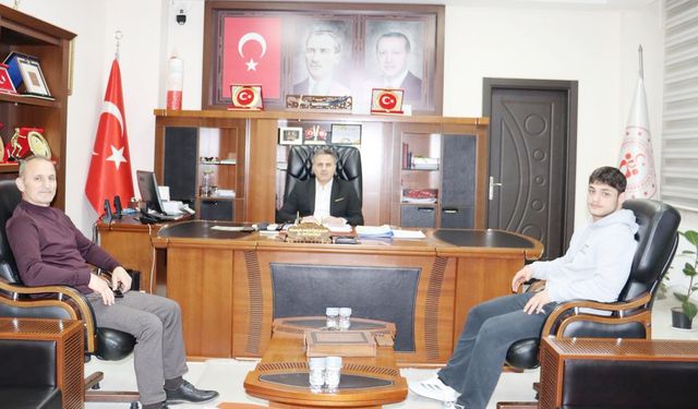 Dünya ve Avrupa şampiyonu Berber’den Demirkıran’a ziyaret