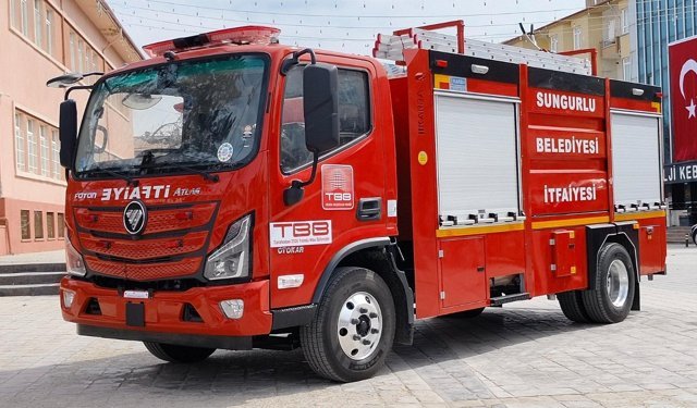 Sungurlu’ya yeni hibe itfaiye aracı