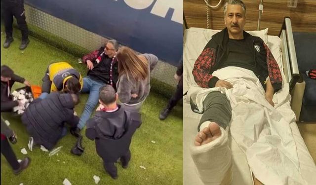 Galibiyete  sevinirken  ayağını kırdı