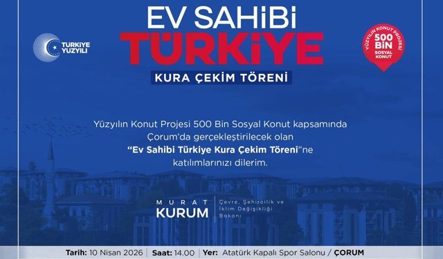 Çorum’da 2.867 konutun  hak sahipleri belirlenecek