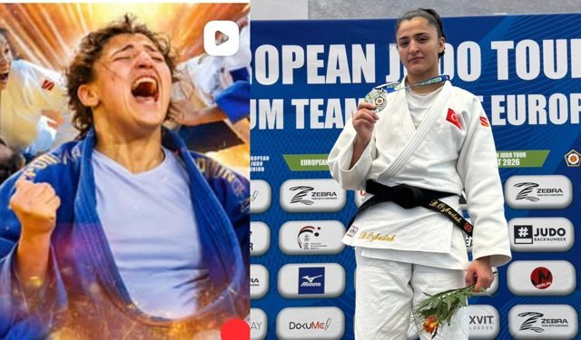 Çorumlu judocu Avrupa ikincisi