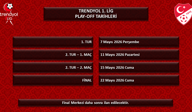 Play-off takvimi belli oldu