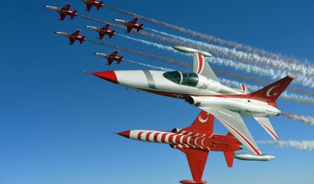 Türk Yıldızları bugün  Çorum semalarında