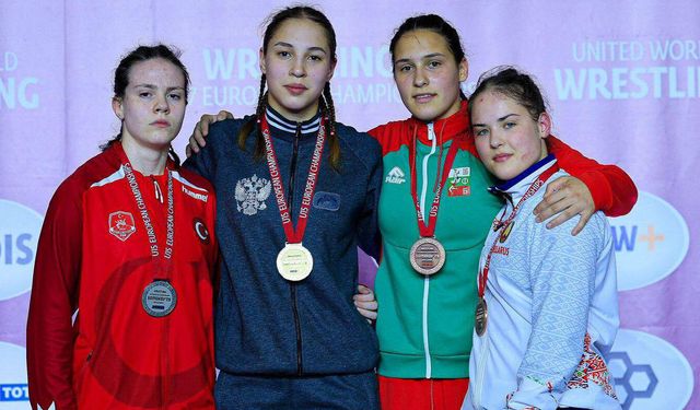Çorumlu güreşçi Zeynep Çağla İnal Avrupa ikincisi