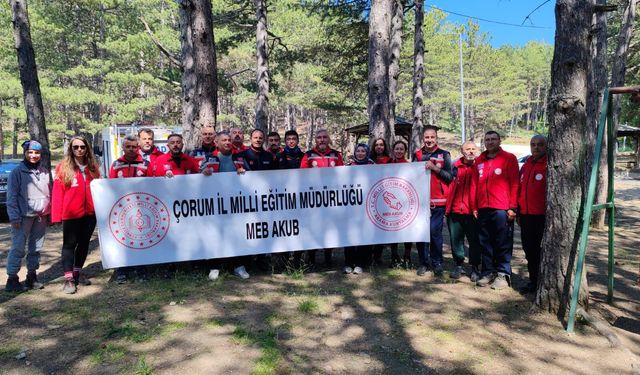Çorum MEB AKUB ekibi afet  ve acil durumlara hazırlanıyor