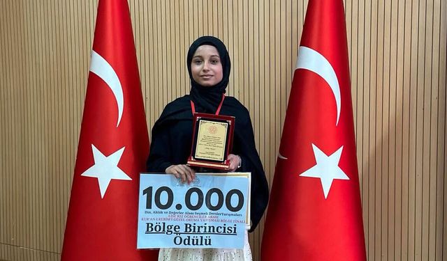 Çorumlu öğrenci bölge birincisi oldu