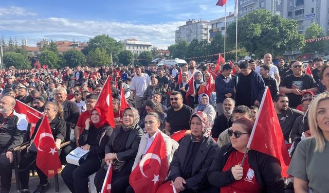 Çorum'da yüzlerce vatandaş A Milli Futbol Takımı'nı birlikte destekledi