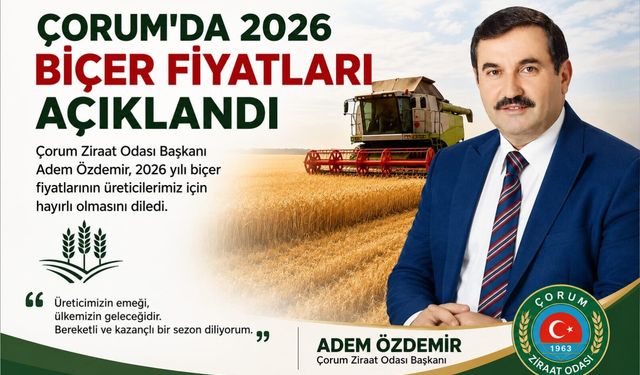 Biçerdöver fiyatları açıklandı