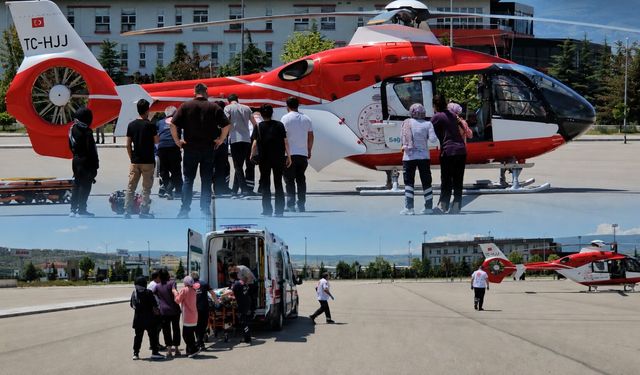 Çorum'da helikopter ambulans balkondan düşen 5 yaşındaki çocuk için havalandı