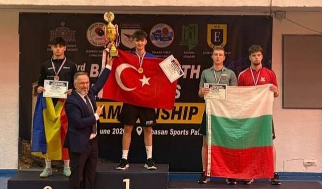 Çorumlu Milli Sporcu Balkan'ın Zirvesinde! Berk Öztoprak'tan Çifte Altın