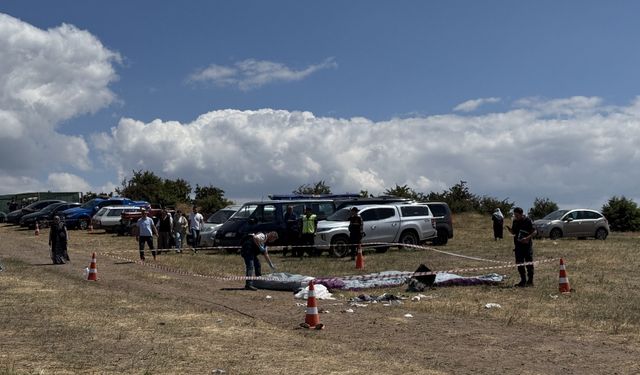Çorum'da 30 metre yükseklikten düşen yamaç paraşütü pilotu öldü