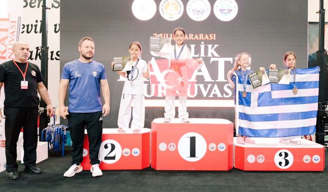 Karateci Hiranur Yıldırım Gemlik’te şampiyon oldu
