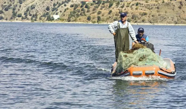 7 bin 900 metre yasak misina ağ ele geçirildi