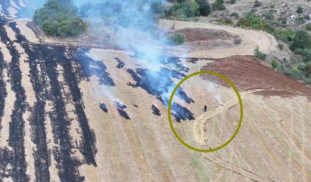 Anız yakarken görüntülenmişti: 3 bin 706 lira ceza aldı