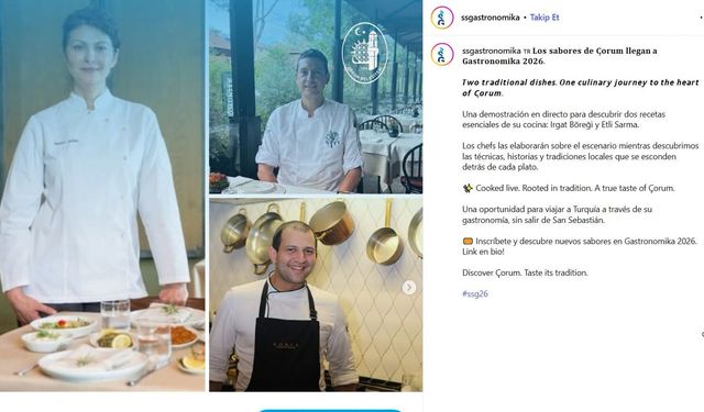 San Sebastian Gastronomika’dan  Çorum mutfağı ile ilgili paylaşım