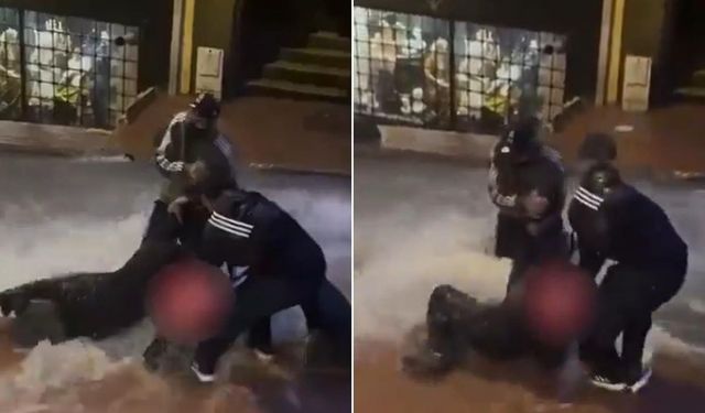 Sel dehşeti! Kadın metrelerce sürüklendi, imdadına vatandaşlar yetişti