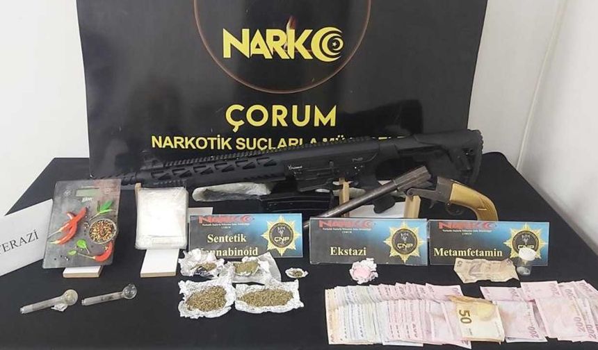 Çorum'da narkotik operasyonlarında 44 tutuklama